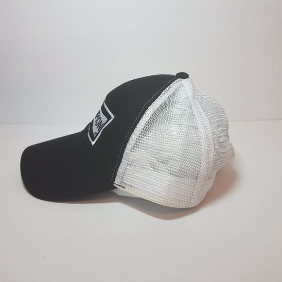 Vintage CHAMPION SPARK PLUGS Hat Snapback Trucker Hat Classic Cap Black Red Mesh - Picture 5 of 13